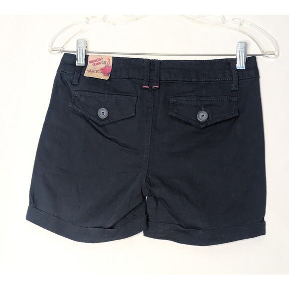 WALLFLOWER JEANS womens Low Rise Dark Blue shorts size 3 NWT Preppy Y2K - Picture 4 of 7